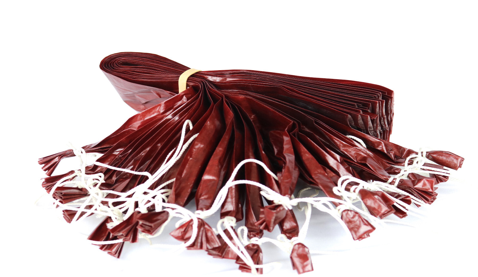 25 - 1.5 in x 20 in. Summer Sausage Mahogany Fibrous Casings Hold 2 Lb ea   50lb