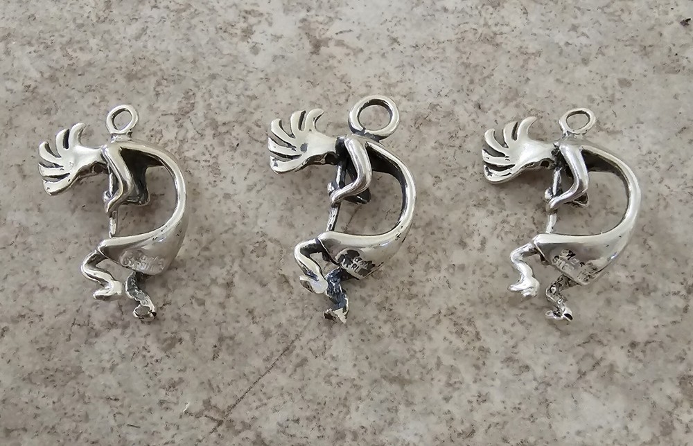 Authentic Navajo KOKOPELI Pendant Signed MASHA