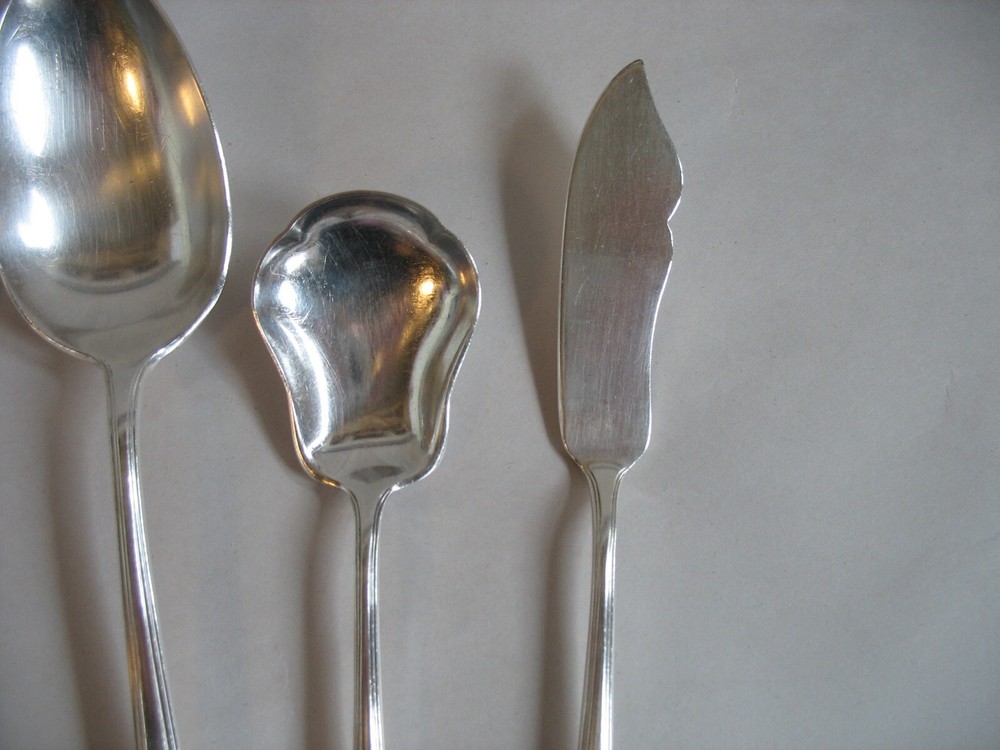 S/5 SERVERS Tablespoons butter sugar spoon Gorham Silverplate flatware CAVALIER