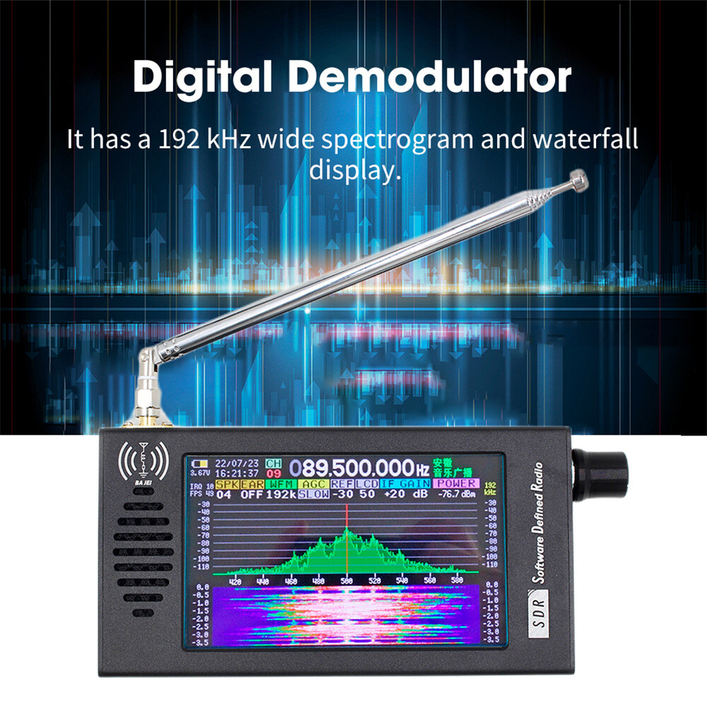 4.3 Inch DSP Digital Demodulation Shortwave CW AM SSB FM Receiver Portable