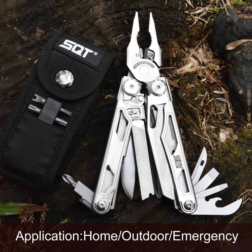 SQT2045 20-in-1 Multitool, Foldable & -Locking, Professional Tool for DIY, Ho...