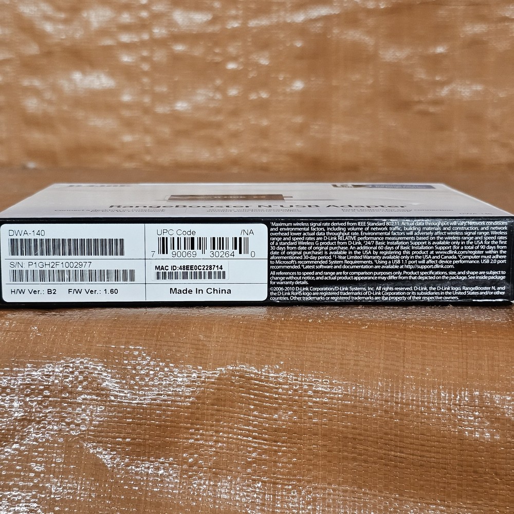 D-Link Range Booster N USB Adapter N300. DWA 140
