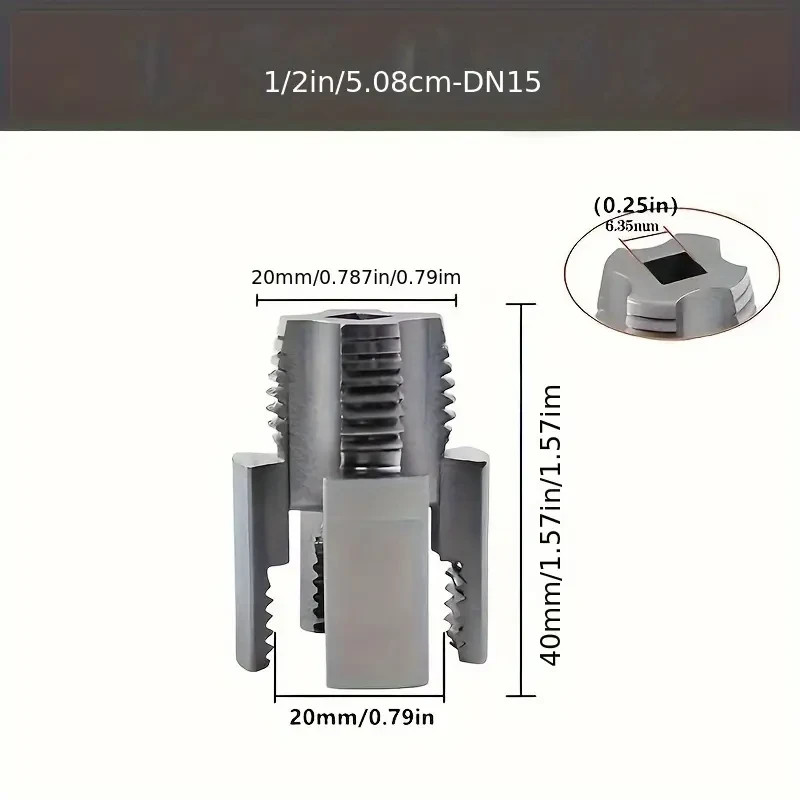 Plastic pipe 1/2" + 3/4" cordless drill threader Kit