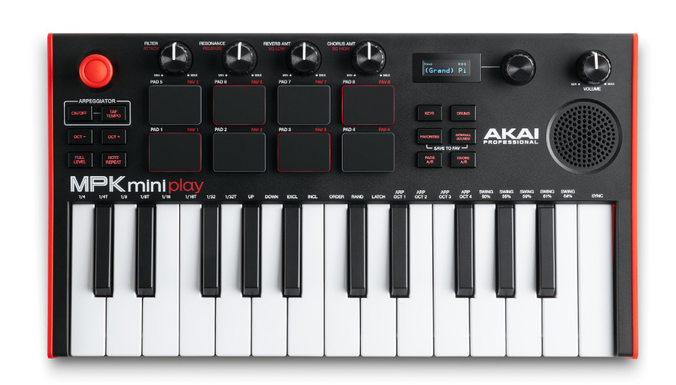 OPEN BOX! Akai Pro MPK MINI Play MK3 Controller Keyboard With  Speakers