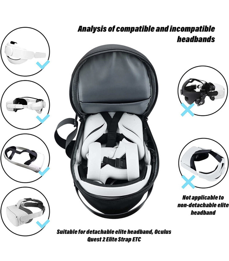 SARLAR Hard Chest Shoulder Backpack For Oculus Quest 2 VR Gaming Headset & Touch