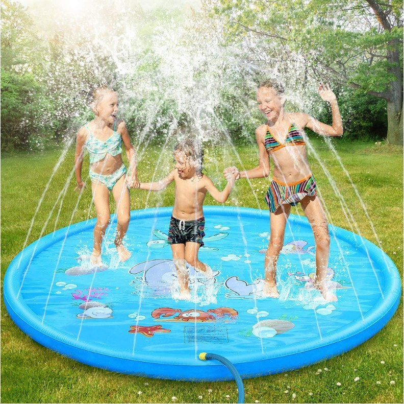 Durable Children's Water Spray Pool Mat | Splash Play Pad Mat | Water Spray Pool