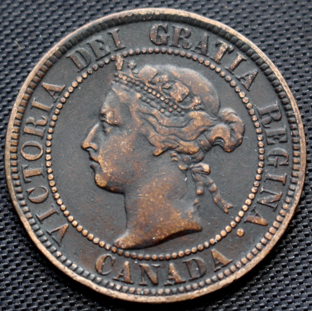 1898 H CANADA ONE CENT LARGE CENT - BRONZE - Queen Victoria