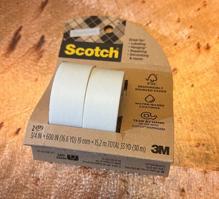 Paper Tape Writable Labeling Translucent Decorating Packaging Repairing 2 Rolls