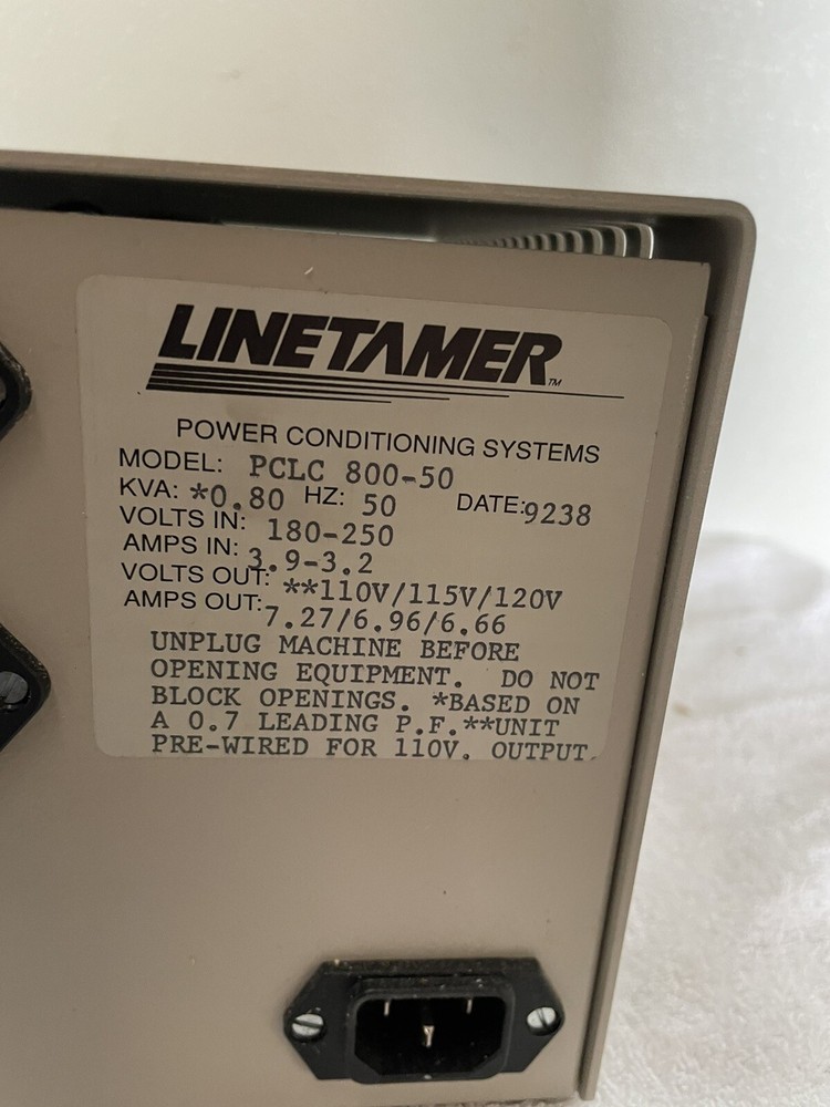 LineTamer Power Line Conditioning System PCLC 800-50