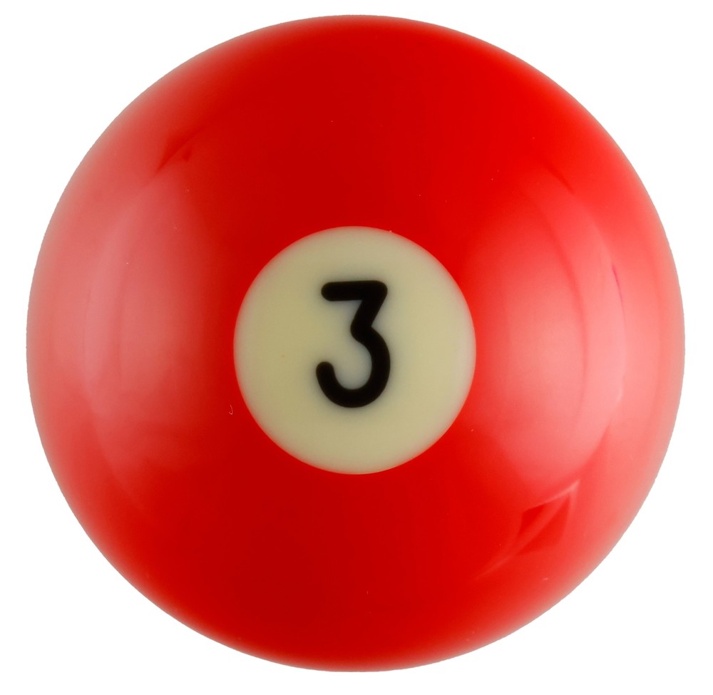 SRS #3 Replacement 2-1/4 Pool Ball (Solid Red)