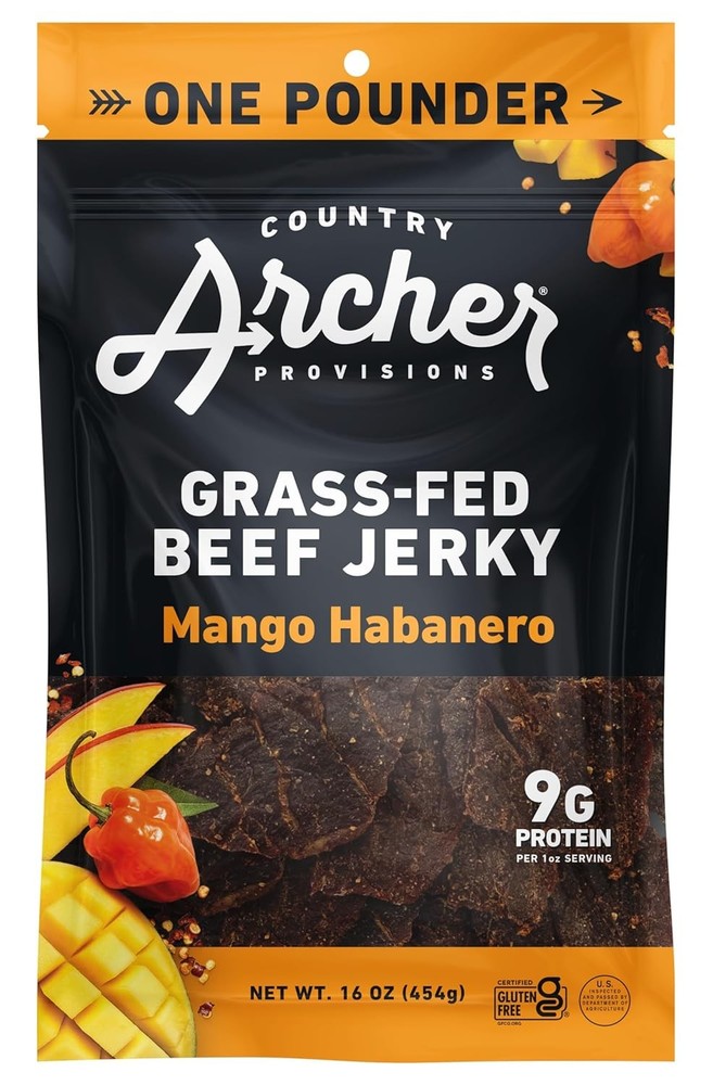 Country Archer Grass-Fed Beef Jerky - Snack Pack, Jerky...