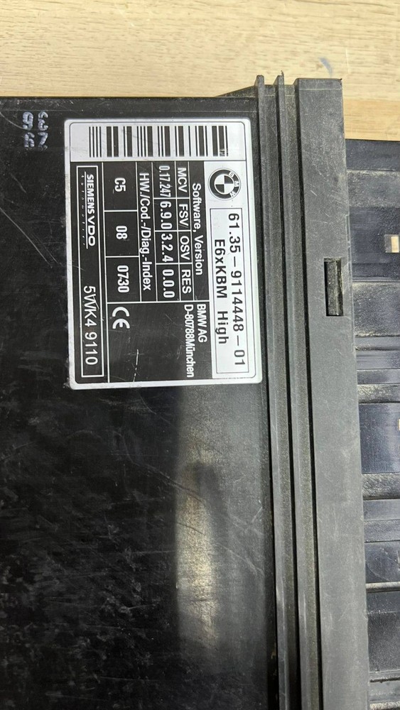 BMW Body Control Module 9114448 5 Series E60 E61 and E61 LCI