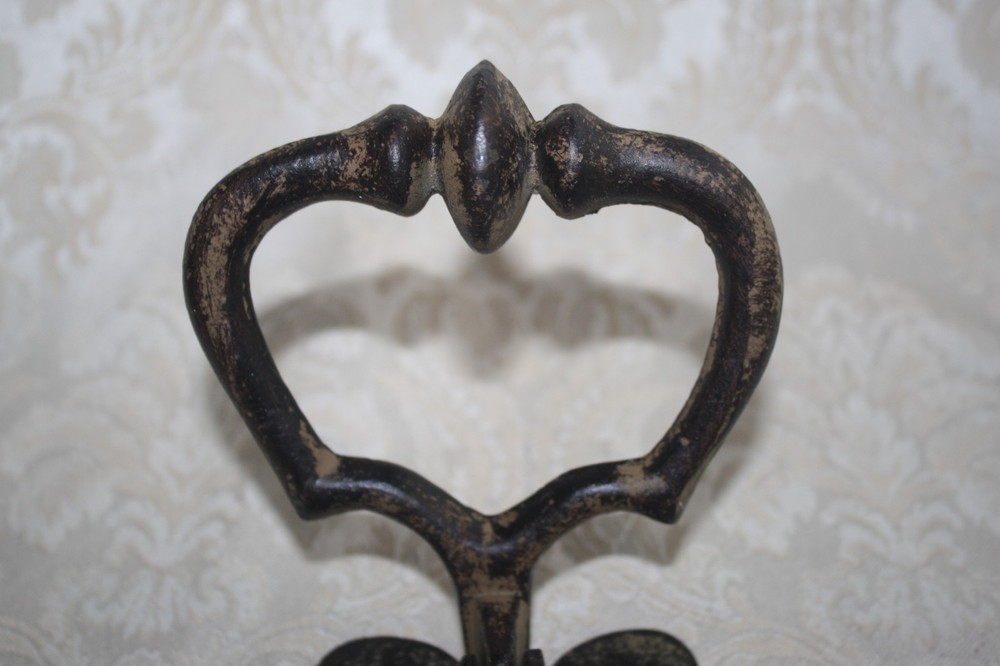 Vintage RECLAIMED Architectural Wrought CAST IRON Pull Ring Scroll DOOR KNOCKER
