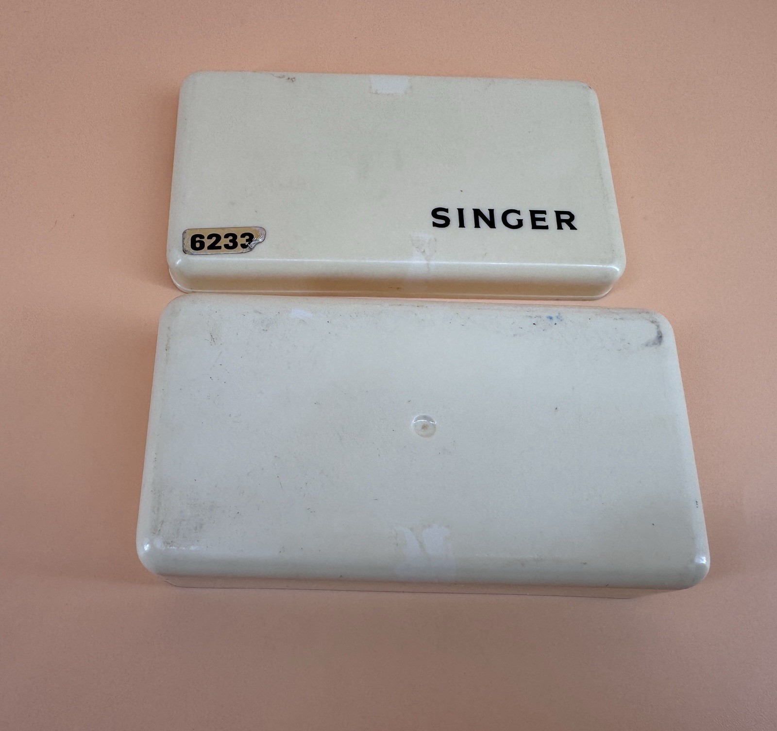 Vintage Ivory Plastic Singer Storage EMPTY BOX