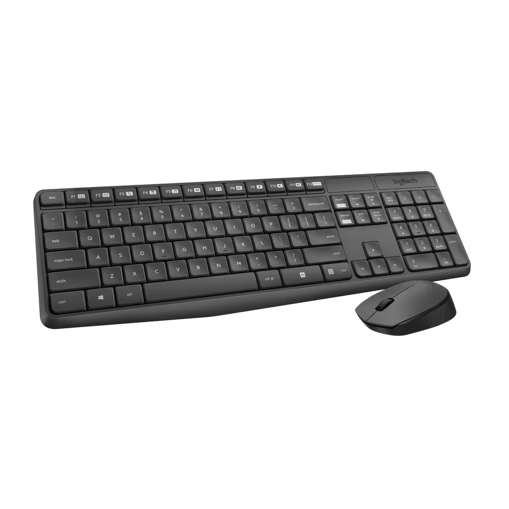 Logitech - MK235 Wireless Membrane Keyboard and Optical Mouse Bundle for PC -...
