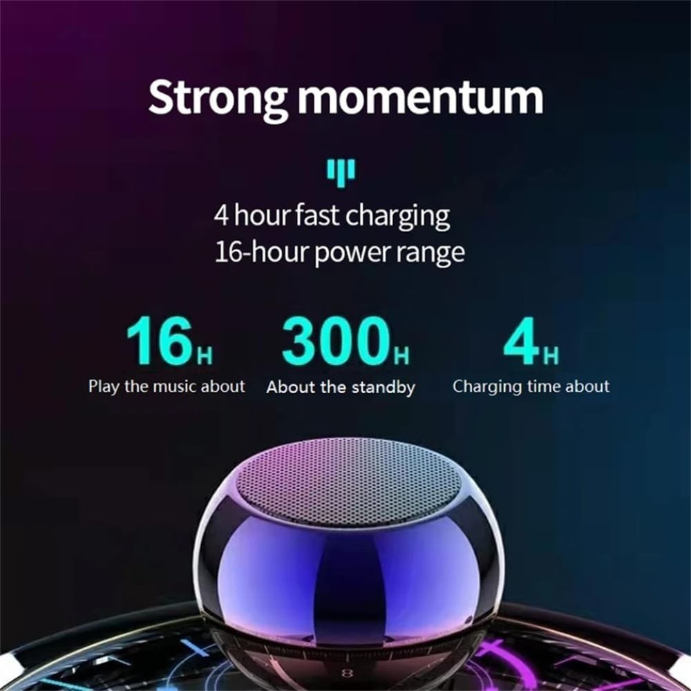 Wireless Compatible Speaker Subwoofer Portable Mini Audio for iOS/Android New