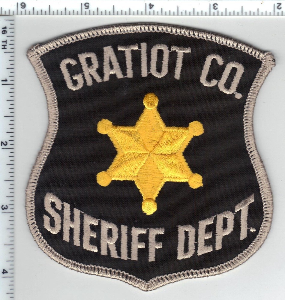 Gratiot County Sheriff's Dept. (Michigan)  Shoulder Patch  1980's