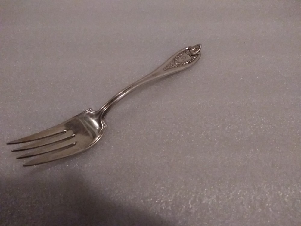 Antique Silverware Fork 1847 Rogers c1950s Colony Silverplate Teaspoon 5 7/8"