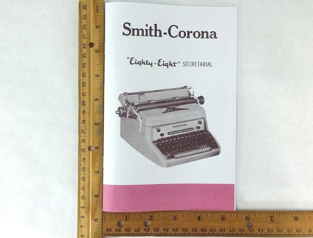 Smith Corona Eighty-Eight 88 Secretarial Typewriter User Instruction Manual