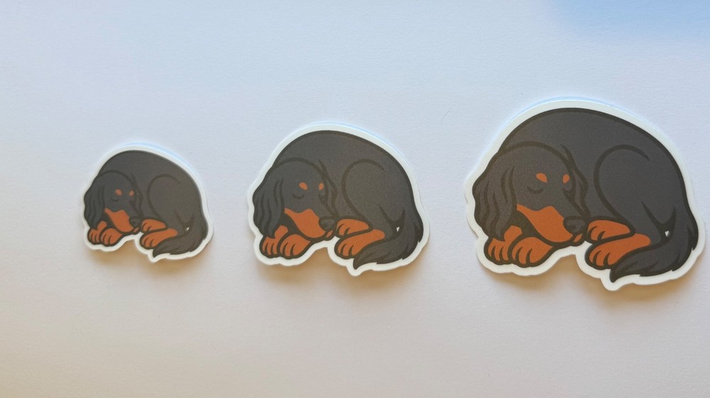 Gordon Setter Sleeping Sticker
