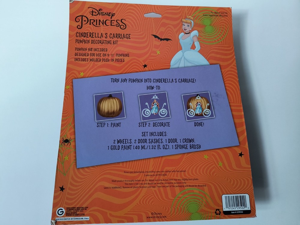 Disney Cinderella Carriage Pumpkin Decorating Kit