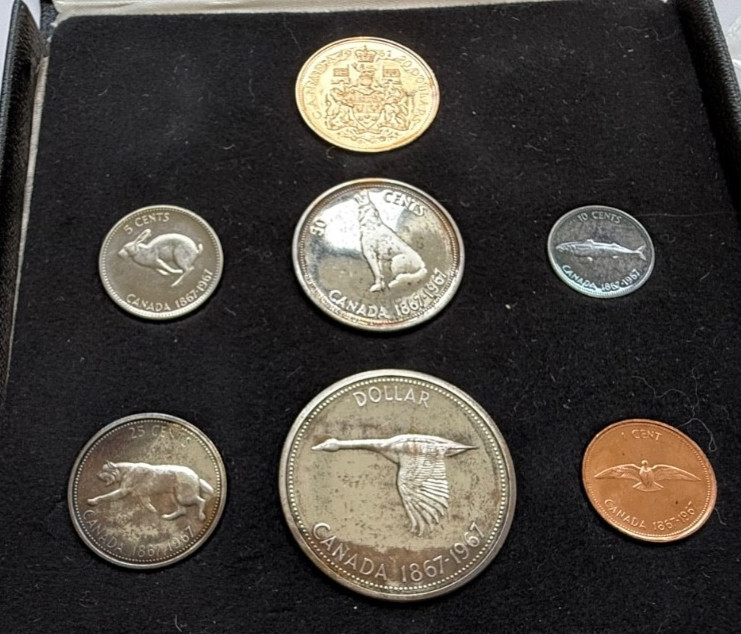 Canada 1967 Proof Set With $20 Gold