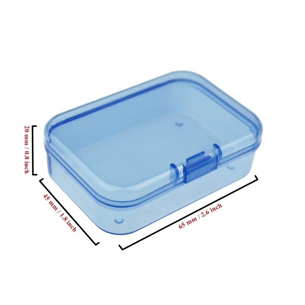 30 Pieces Mini Rectangular Plastic Boxes Empty Storage Organizer Containers w...