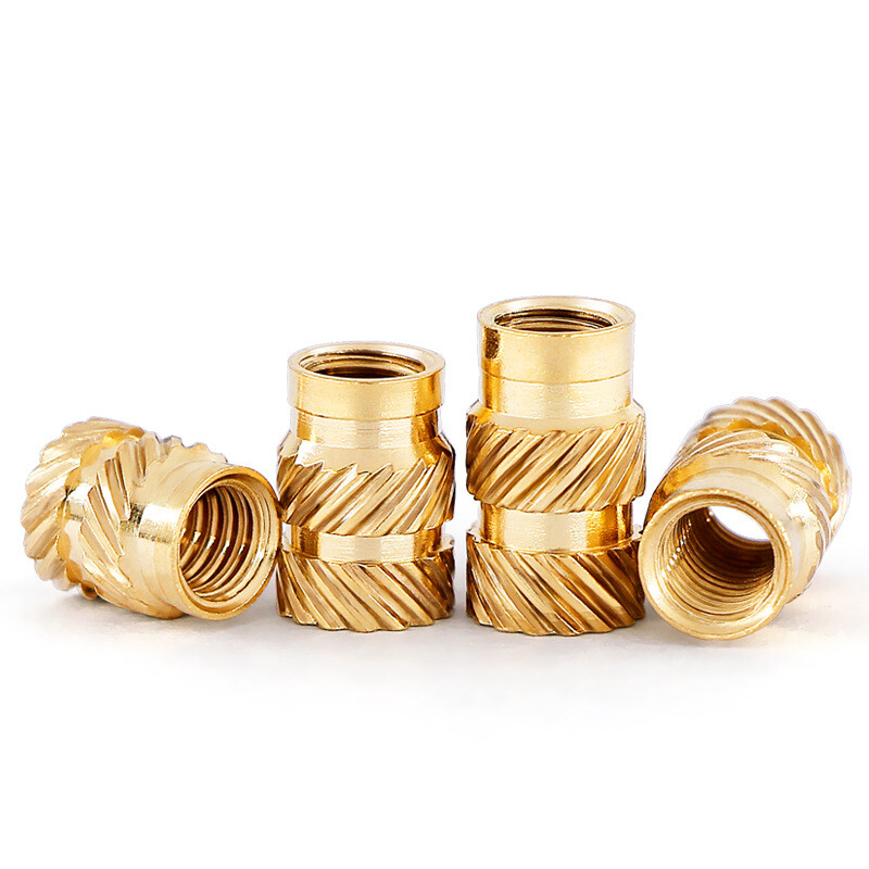 M1M2M3M4-M8 Brass Hot Melt Injection Moulding Knurled Insert Nut Embedded 3D