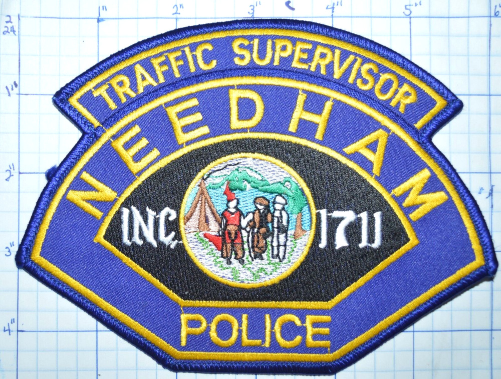 MASSACHUSETTS, NEEDHAM POLICE DEPT TRAFFIC SUPERVISOR 6" PATCH
