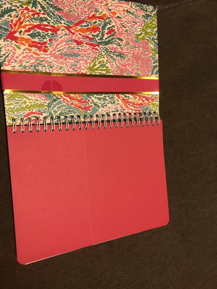 NWT Lilly Pulitzer Mini Notebook Lined Sheets Pockets in Let's Cha Cha School