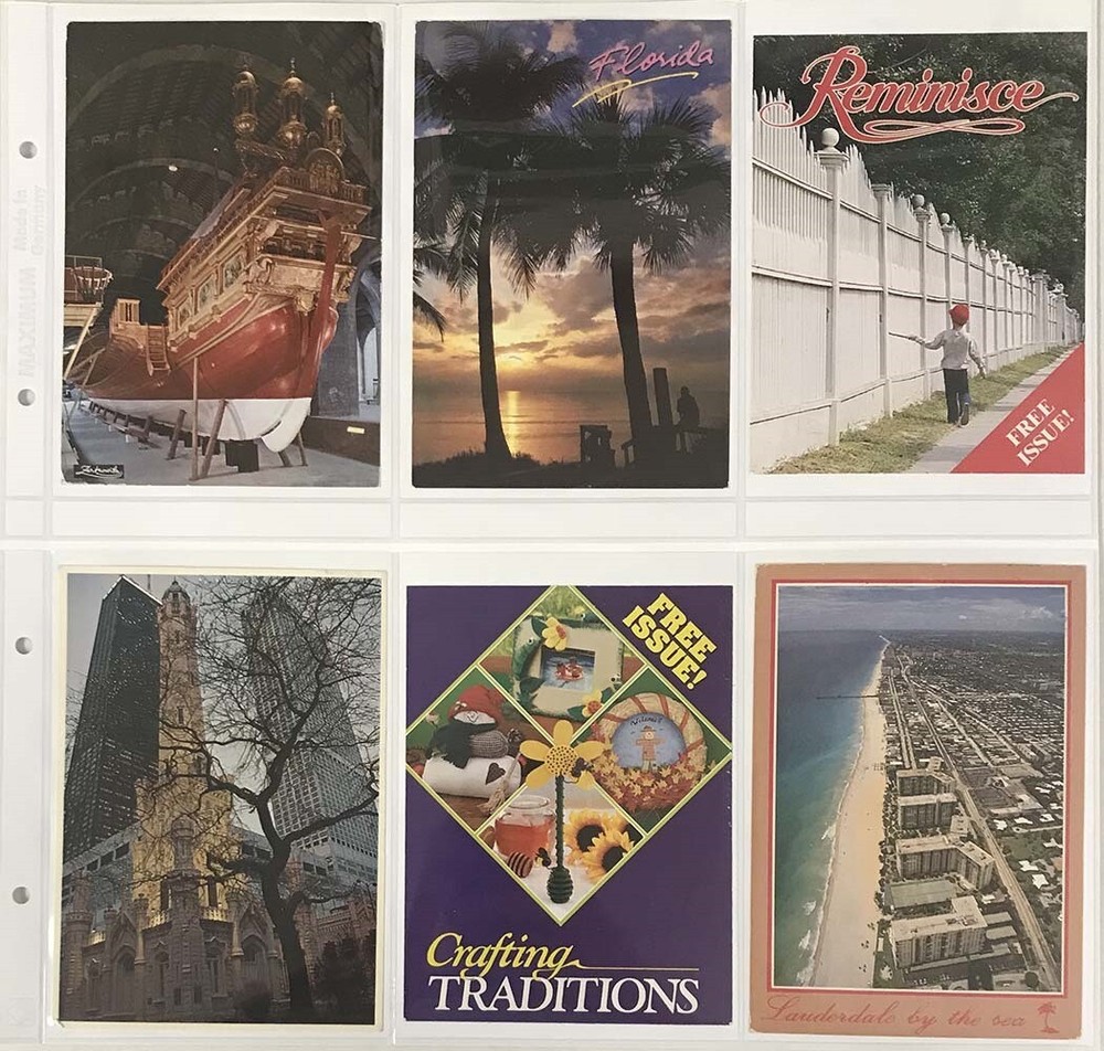 Lighthouse Maximum 6 Pockets Postcard Pages Modern Vertical 5 Clear Sheets New