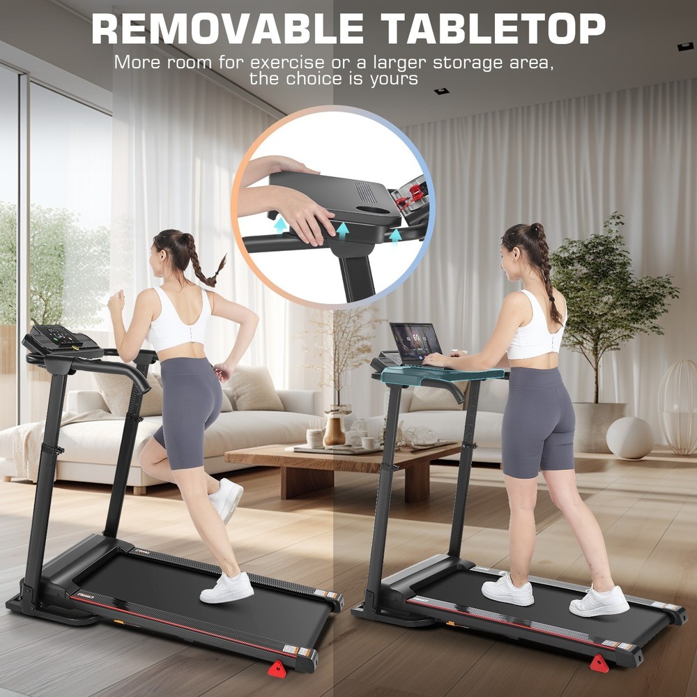 Space-Saving Design Treadmill Machine Quick Start Electric Treadmill Running Pad