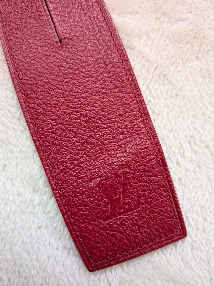 Louis Vuitton Leather Pen Case Taiga Series Red