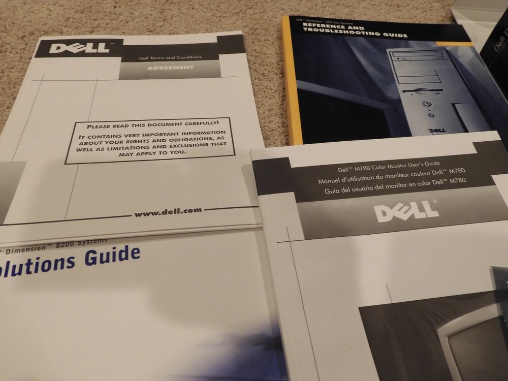 DELL DIMENSION COMPLETE COMPUTER BOX SET SETUP GUIDE RESOURCE SOFTWARE CD'S