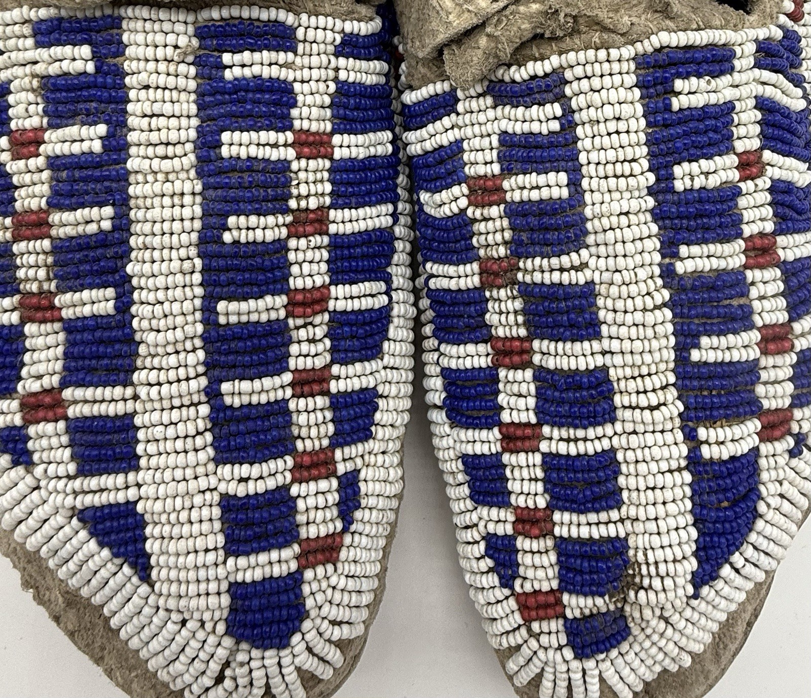 Old Plains Indian Sioux Beaded Moccasins
