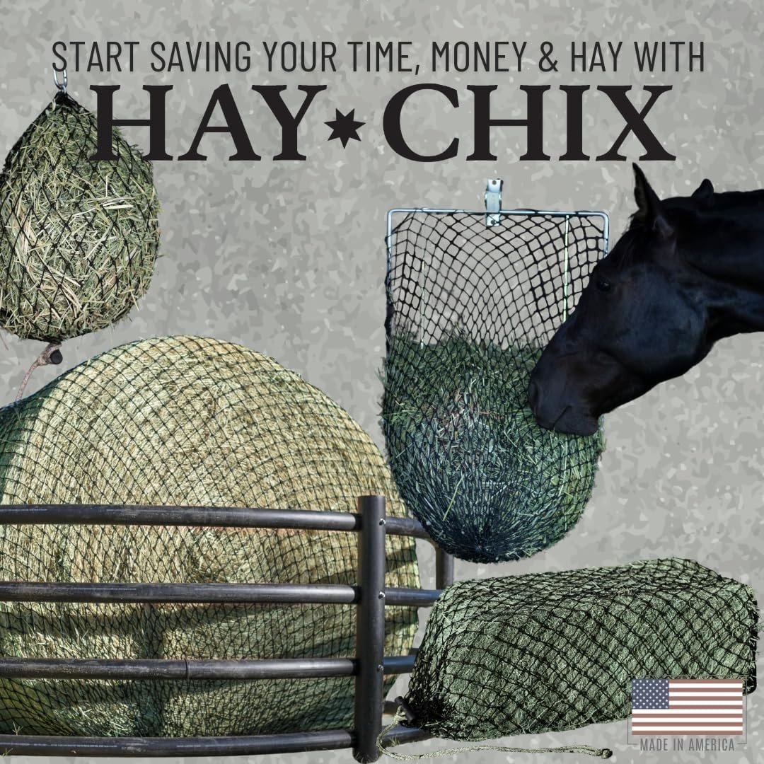 Hay Net for Horses | Slow Feed Hay Bag Feeder | Marine-Grade UV Treated Nylon |