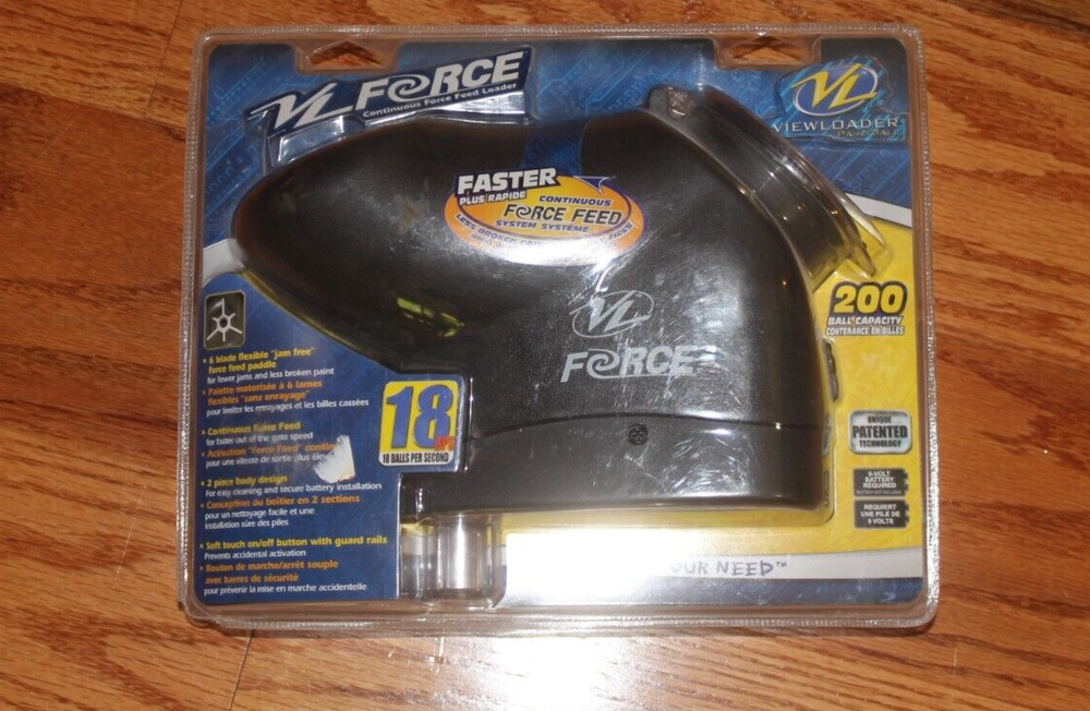 VIEWLOADER VL FORCE ELECTRONIC PAINTBALL LOADER HOPPER 200 Round New Sealed
