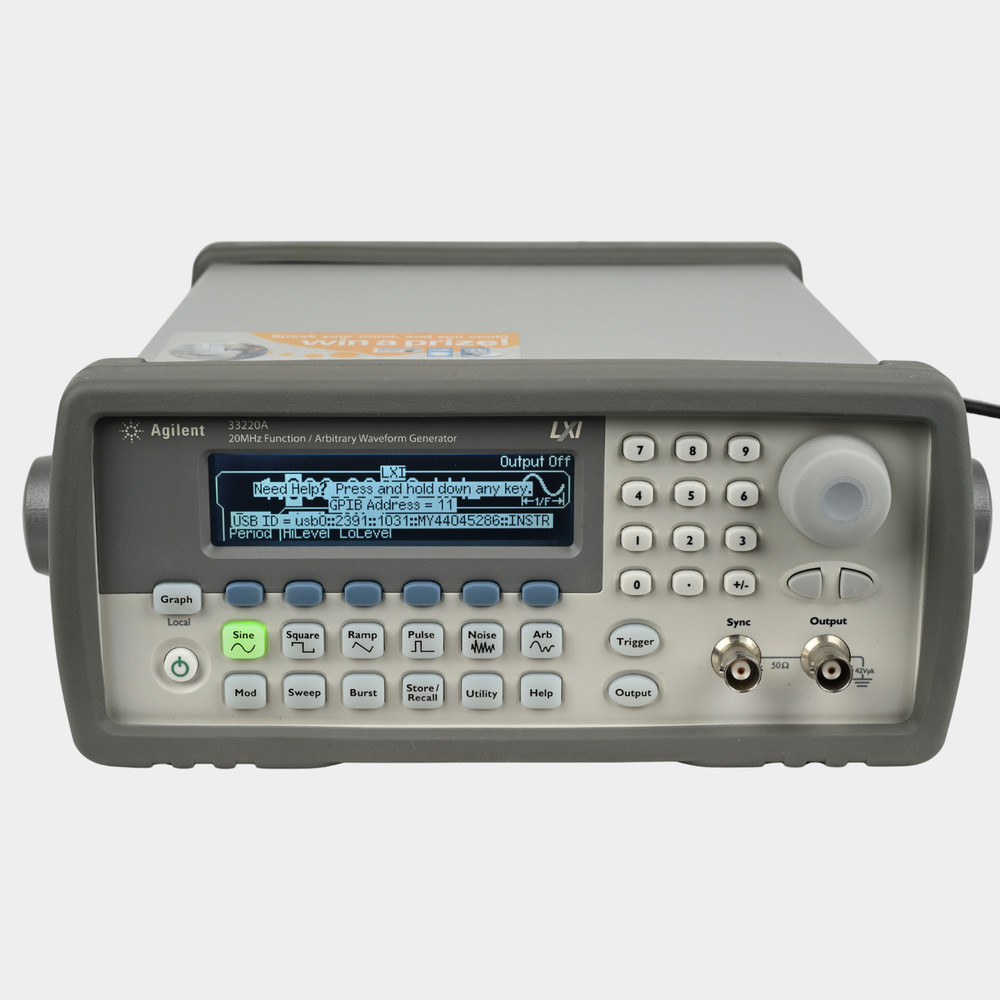 Agilent 33220A 20 MHz Function Arbitrary Waveform Generator Full CAL and TESTED