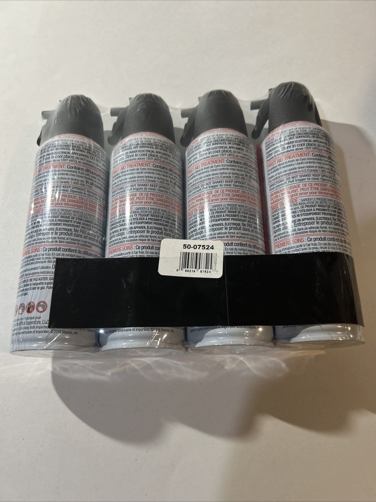 4- Pack, Staples Electronics Duster 7Oz - New!