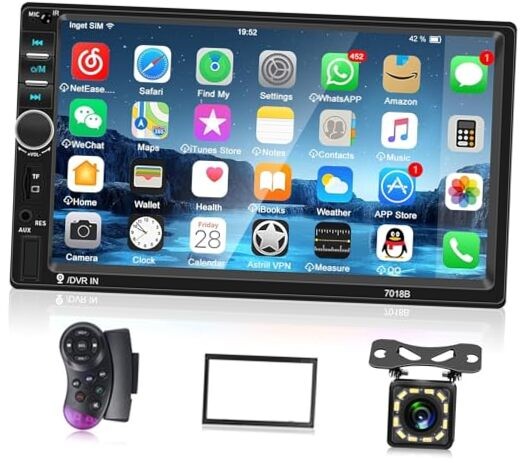 Double Din Car Stereo with Bluetooth and Wired Mirror Link + Multiple UI