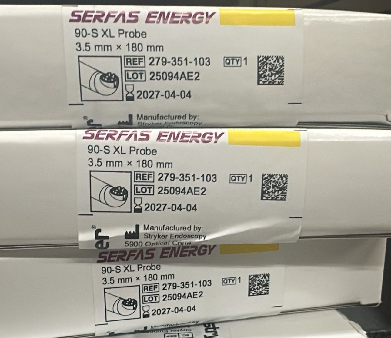 STRYKER 279-351-103 SERFAS ENERGY 90-S XL PROBE 3.5MM X 180MM (Other Available)