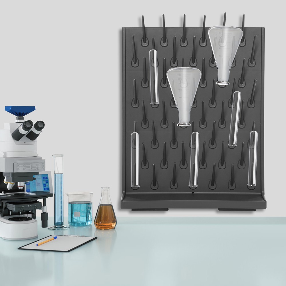 Grey Lab Removable Glassware Drying Rack Bottle Drying Rack PP Draining Rack