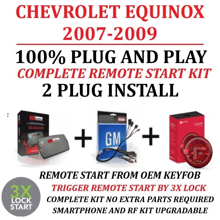 Remote Start Kit for CHEVROLET EQUINOX 2007-2009 Plug and Play 3X Lock