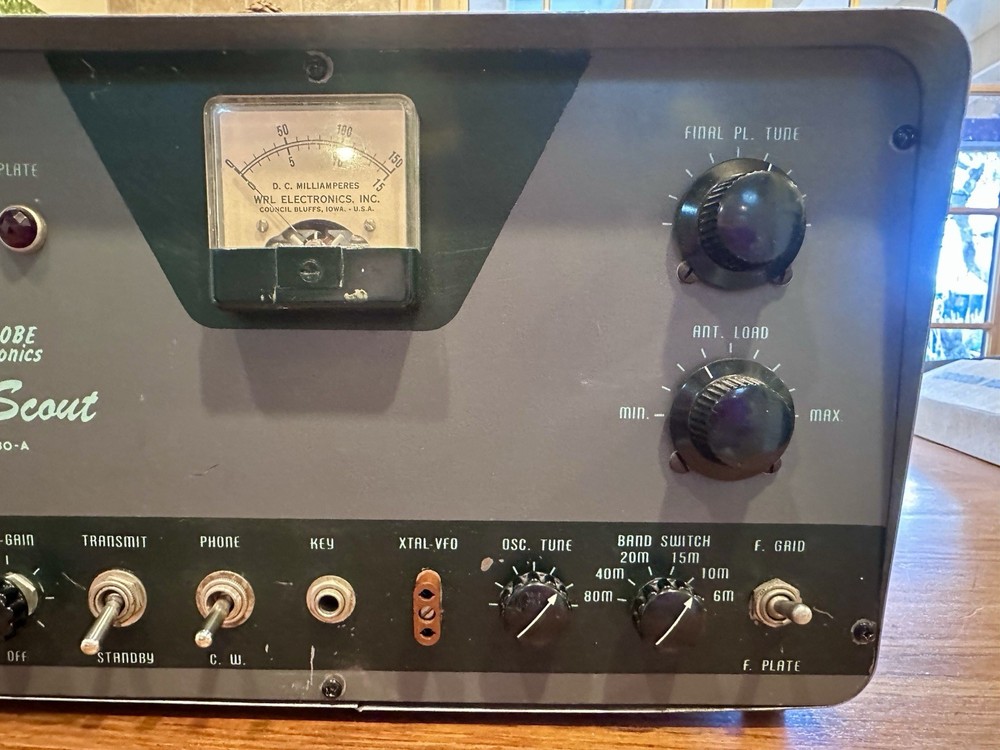 Globe Scout 680-A Transmitter WRL Electronics - Untested Estate Tube Lights Up