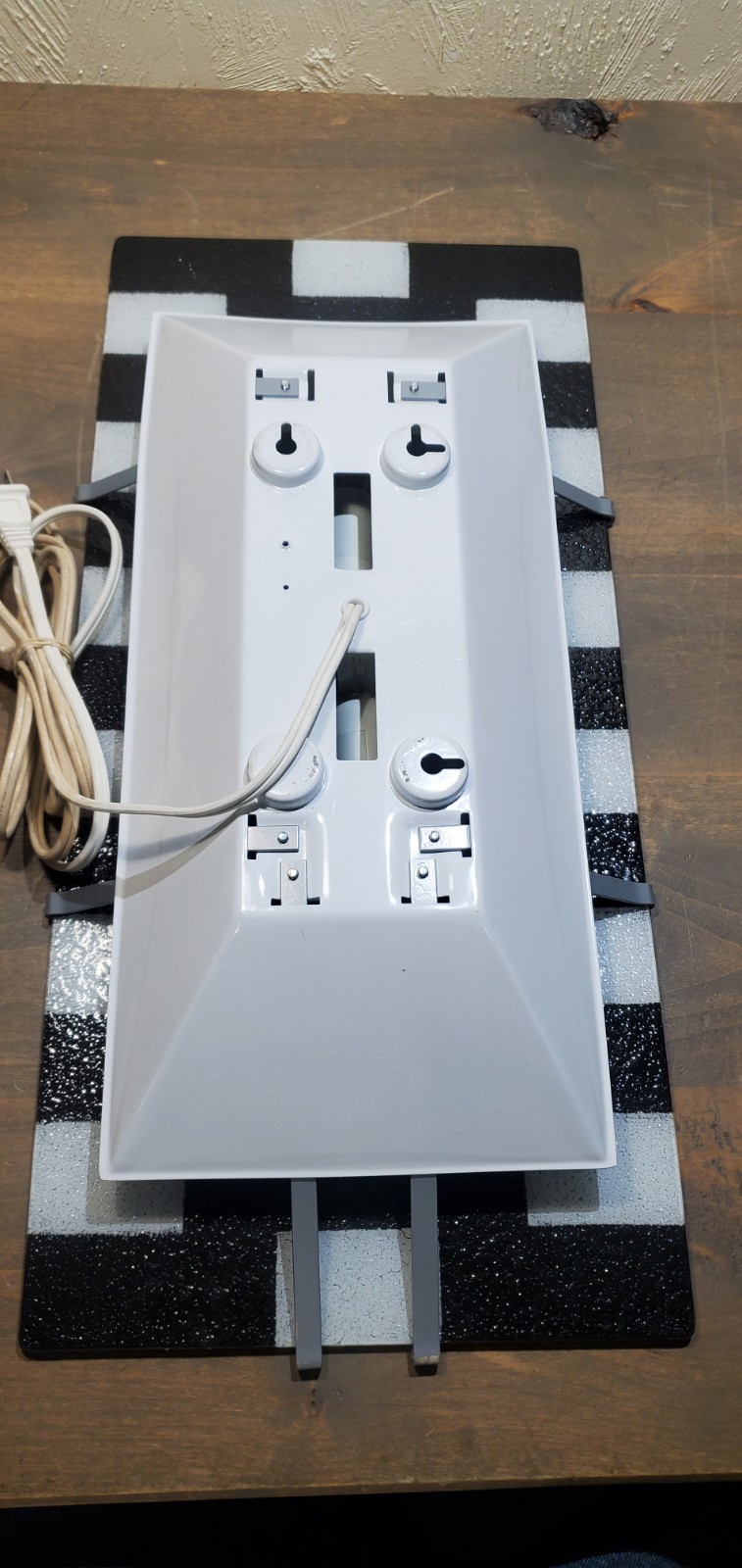 Vintage IKEA Gyllen Black White Checkers 3D Wall Mounted Light Art Piece Y2K