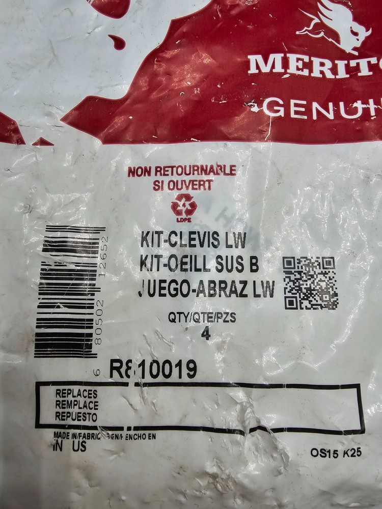 (QTY 4) Meritor R810019: Automatic Slac Adjuster Clevis