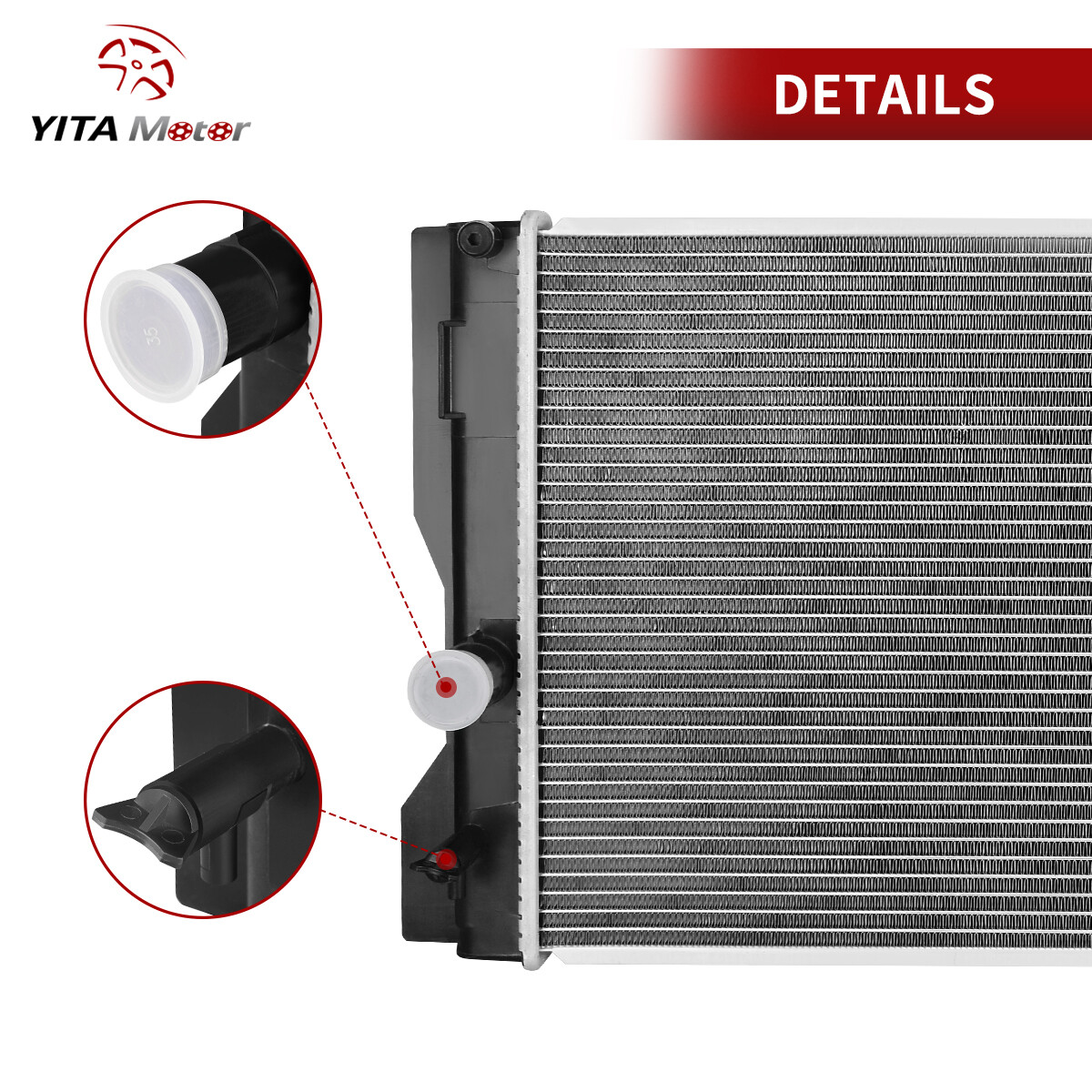 YITAMOTOR A/T Radiator For 09-19 Toyota Corolla 09-14 Matrix 1.8L Aluminum 13106
