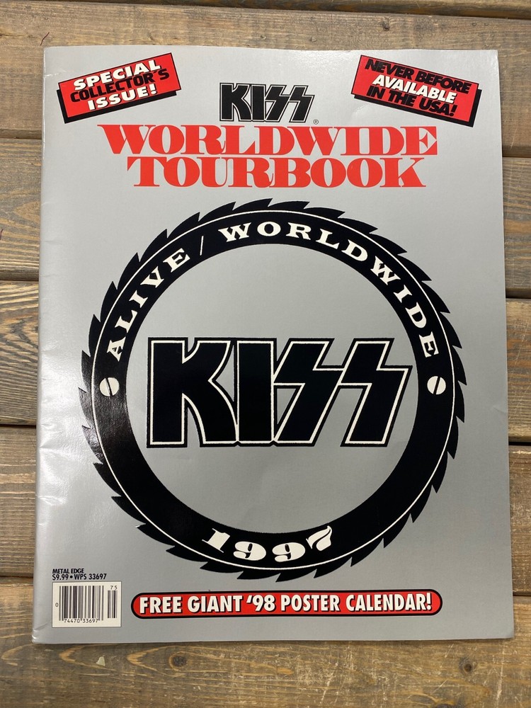 KISS Alive Worldwide 1997 Tourbook Tour Book Collector Book 1998 Poster Calendar