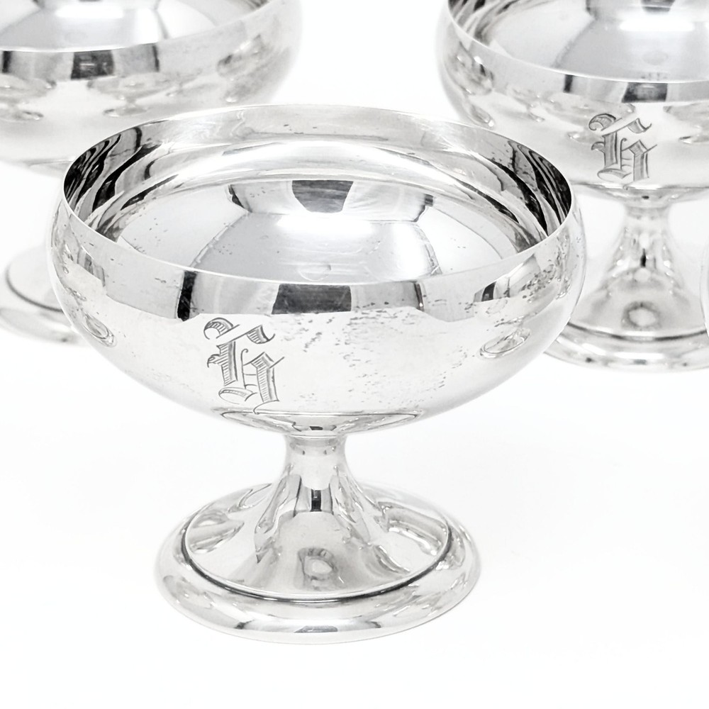 Wallace Sterling Silver "G" Monogram Champagne/Sherbets (6)