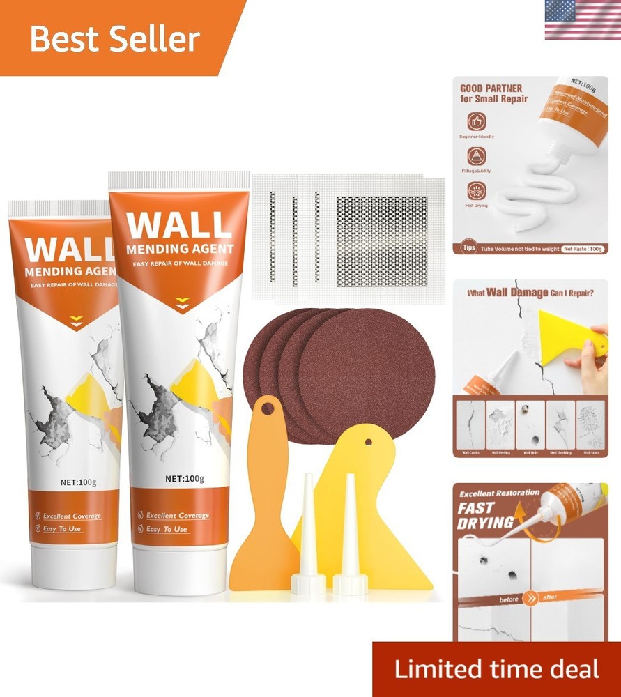 Drywall Repair Kit: 2 Pack Wall Patch Agents for Efficient Home Fixes